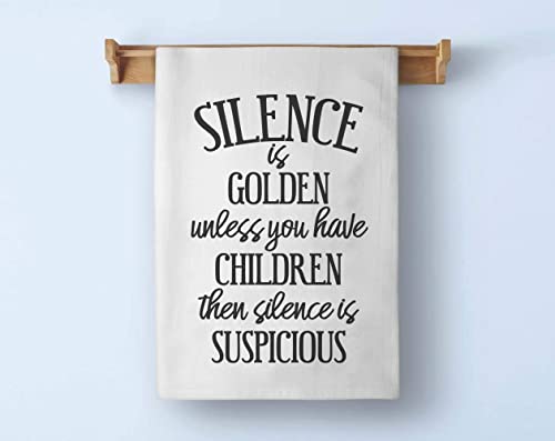 Honey Dew Gifts Home Decor, Gigi's Kitchen Love Served Daily Flour Sack Towel, 27 Inch By 27 Inch, 100% Cotton, Highly Absorbent, Multi-Purpose Kitchen Dish Towel #TOP6