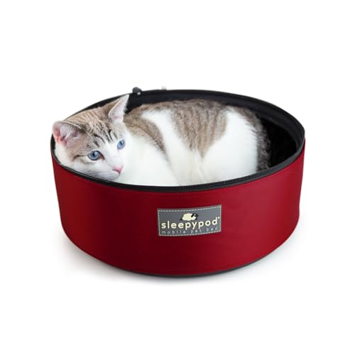 Image of Sleepypod Mobile Pet Bed, Crash Tested Cat /Dog Car Seat + Carrier, Red