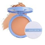 Face Powder Waterproof Sets Makeup, Controls Shine, Smooth Fine Lines for Flawless Lightweight Finish, Long Lasting Matte Compact Setting Powder Cosmetics Cruelty-free (Dark Complexion)