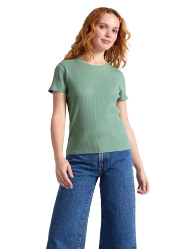 Image of Zilcon Women Fashion Trendy Ribbed Round Neck t Shirt for Woman Half Sleeves Tops for Women Stylish Western Formal, Casual, Office, Date, Outing, Party Tops