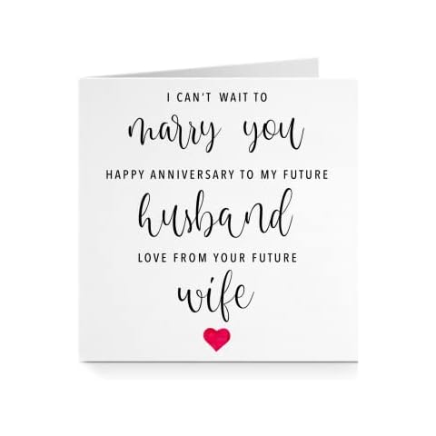 I Can’t Wait To Marry You Anniversary Card Cover