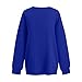 Sweatshirt For Women Oversized V Neck Fleece Pullover Casual Sweaters Soft Sweatshirts Long Sleeve Hoodies Workout Fall Fashion Clothes Winter Comfy Tops Royal Blue XXXL