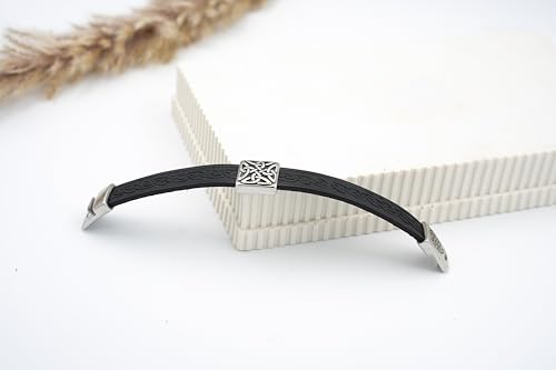 Pulsera Briomhar cuero nudo celta unisex miniatura 4