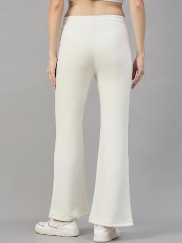 Image of 98 Degree North Women Flared Fleece Track Pants-GL1315-ALMOND