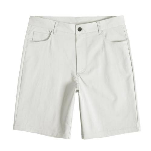 DELCARINO Men's Slim Fit Casual Golf Shorts Light-Stretch Dress Basic Shorts Classic-Fit 9