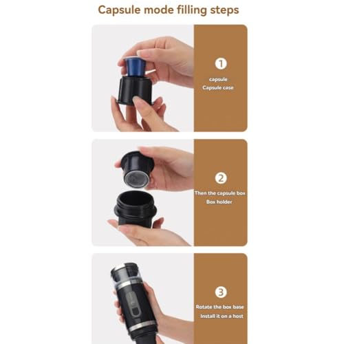 Cafetière électrique portable camping voyage mini machine espresso 80 ml - 6