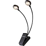 Roland Dual LED Clip Light with Warm White Lights - 3x AAA-Size Batteries - Roland 1 Year Parts and 90 Day Labor Limited Warranty Warm white light with dual brightness settings Dual LED heads and flexible gooseneck arms Three AAA-size batteries inclu...
