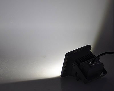 LEDwholesalers Series-3 LED Outdoor Security Floodlight Fixture 100-Watt, White, 3709WH
