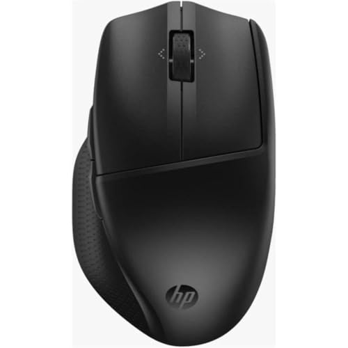 HP 480 Comfort Bluetooth Mouse | Connect up to 3 Devices | 6 Programmable Buttons | 4D Scroll Wheel | Ergonomic | 4000 DPI | Soft Side Grips | Quiet Clicks | Windows 10, 11 and macOS | Black