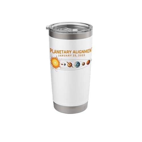 System Solar Planets Planetary Alignment January 25th 2025 Stainless Steel Insulated Tumbler