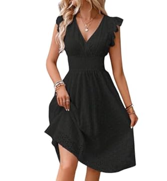 black dress with black embroidery