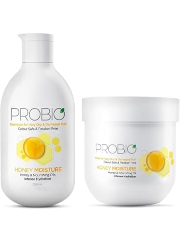 Image of God-rej Professional Pro-bio Honey Moisture Shampoo,250ml & Honey Moisture Mask,200g