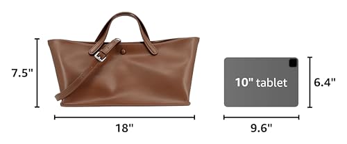 Image of M-ioi-M 2Pcs Set, Large /XL Tote Bag with Pouch for Women, Canvas or Genuine Leather Crossbody Shoulder Bag, Top Handle Purse
