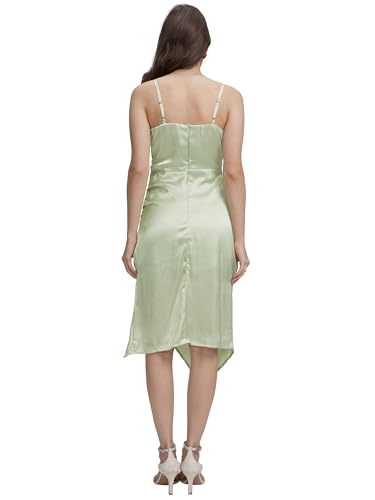 Image of Tokyo Talkies Women's Elegant Shoulder Strap Ruched Sheath Dress | Flattering Short Silhouette for a Chic Look