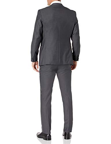 Adam Baker Men's 3 Piece Slim Fit Peak Lapel Tuxedo Suit Set - Colors2