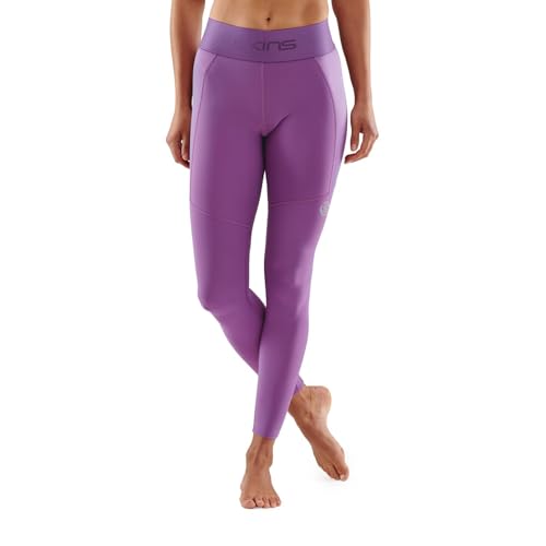 Skins Series-3 Women's Premium Compression Long Tights-Improve Circulation, Reduce Soreness for Running, Hiking & Workouts L Purple