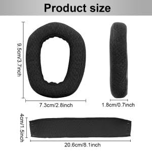 Image of ZORBES 2PCS Replacement Earpads for Logitech G435 Lightspeed Wireless Gaming Headphones with 1PCS Headband Cushion, Ear Pads Cushions with Durable Mesh Fabric, High-Density Foam
