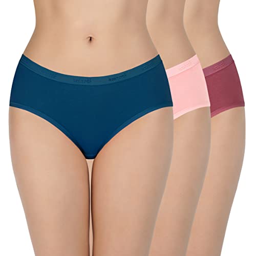 Image of Amante Solid Cotton Low Rise Hipster Panty Pack(Pack of 3)