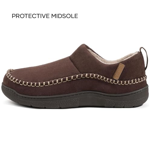 Zigzagger Men's Moccasin Slippers Indoor Outdoor HouseShoes(Pumpkin,Size11) by Zigzagger - Used condition - Image 7