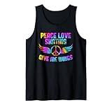 Longboard Peace Love Skating Skateboard Outfit Skater Tank Top
