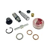 Motorcycle Clutch Master Cylinder Rebuild Kit for Suzuki Intruder 1986-2005 (select models) with Piston, Boot, Pushrod, Brass Bushing, Spring