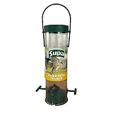 Für ca 400 g Saat. Supa Nigersaat- Spender für Gartenvögel mit 4 Anflugstellen (8in/20 cm) (Kann variieren)
