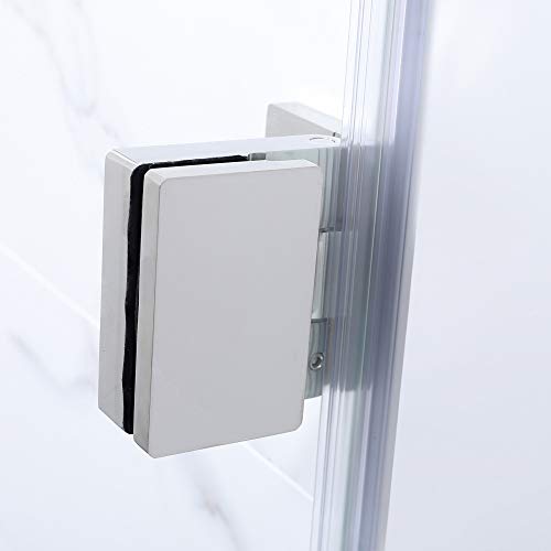 Woodbridge Mtdb3458 -B, Frameless Hinged Bathtub Shower Door, 5/16" Tempered Glass Panel, 49" W X 58" H Tub Glass Door In Brushed Nickel Finish, Include Support Bar #TOP6