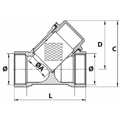 Expert by net - Filtro tamiz y laton 3/8"