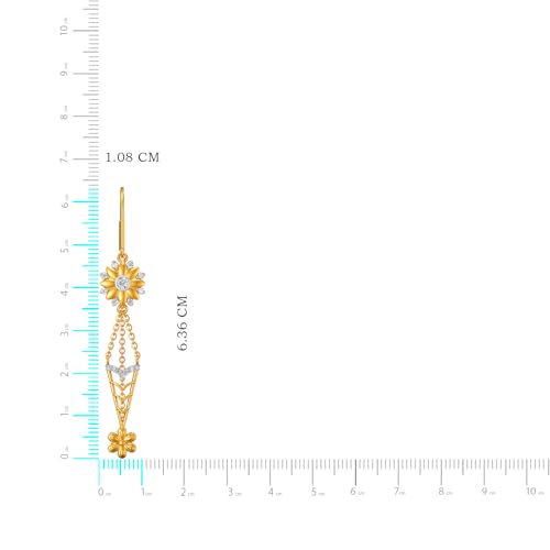 Image of Joyalukkas 22k (916) Purity BIS Certified Sui Daga Gold Earrings For Women