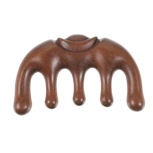 ULTECHNOVO Peine de Madera de Sándalo para Masaje de Cabelludo Dientes Anchos y Suaves Desenredante Portátil para Tipo de Cabello Compacto y Duradero