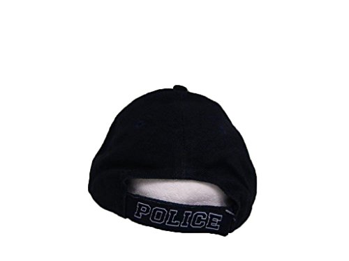 Gorra de béisbol policial azul y blanca 3D miniatura 2