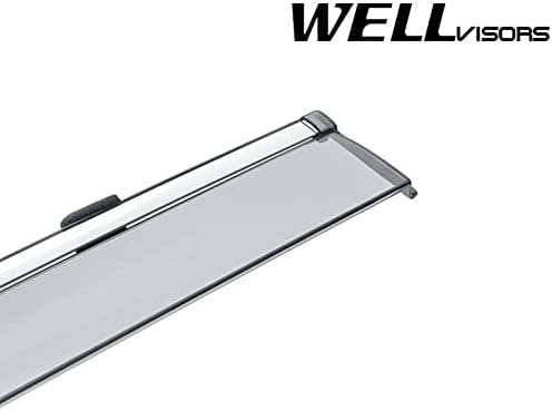WellVisors Window Visors Wind Deflectors Compatible with Volkswagen VW Atlas 2018-2026 with Chrome Trim Rain Guards 3-847VW015