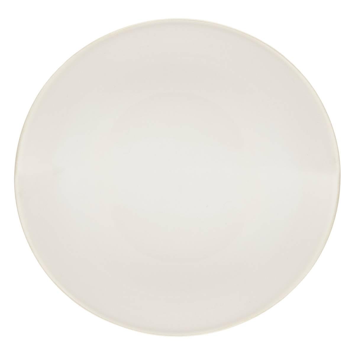 Atmosphera - Lote de 6 platos hondos con borde de lunares camille, 20 cm, blancos