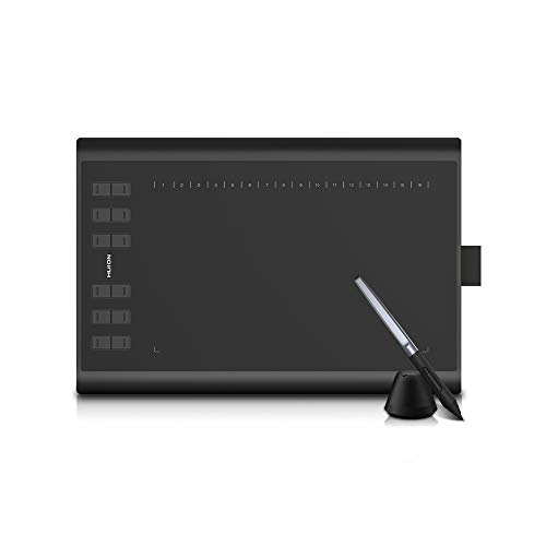 Aibecy-Huion H1060P Tableta de dibujo gráfico Micro USB 12 Express Keys Pintura digital Bolígrafo pasivo sin batería