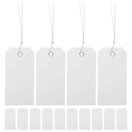 Étiquettes de bagage PVC blanc lot de 100 réutilisables pour voyage et paquet