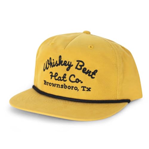 Image of WHISKEY BENT HAT CO. The Frio Snapback Rope Hat - Vintage Baseball Cap, Adjustable Outdoor and Trucker Cap, One Size Fits All