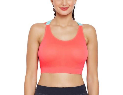 Image of Brachy Polycotton Padded Wire Free Push Up Racer Back Sports Bra for Women's /Girls (Gym,Yoga,Running,Workout) (Removable Pads) (28 to 34 Size)