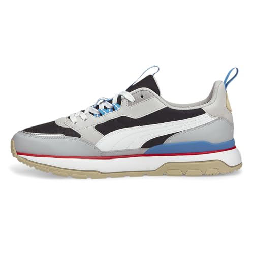 PUMA Puma Men's R78 Trek Sneaker, Black White-Glacial Blue, 8