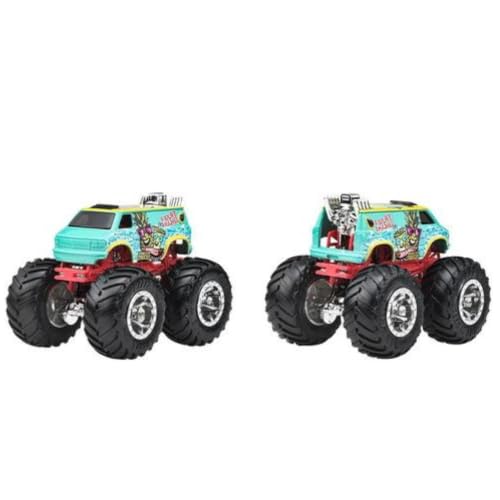 Image of Hot Wheels Monster Trucks Poo Poo Platter Vs Fruit Smasher Demolition Doubles 2026 1:64 Scale 3+ Ages - Multicolor