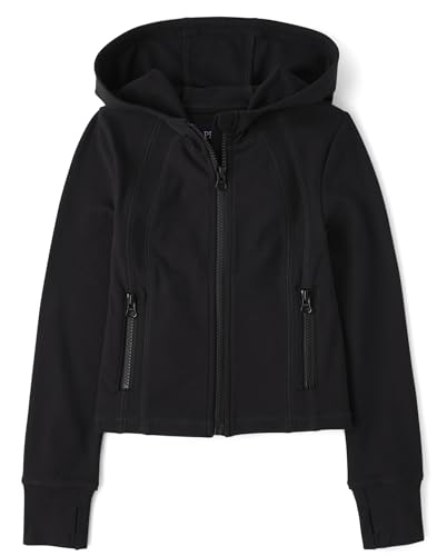 The Children's Place Girls' Active Full Zip Hooded Jacket