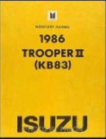 1986 Workshop Manual Trooper II (KB83) ISUZU WORKSHOP MANUAL