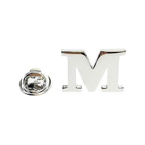 Cuff-Arts Lapel Pin Badges Alphabet Letter Lapel Pin with a Gift Box M Cover