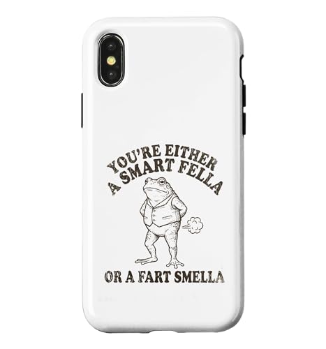 Image of You're Either A Smart Fella Or A Fart Smella Funny Frog Case for iPhone X/XS