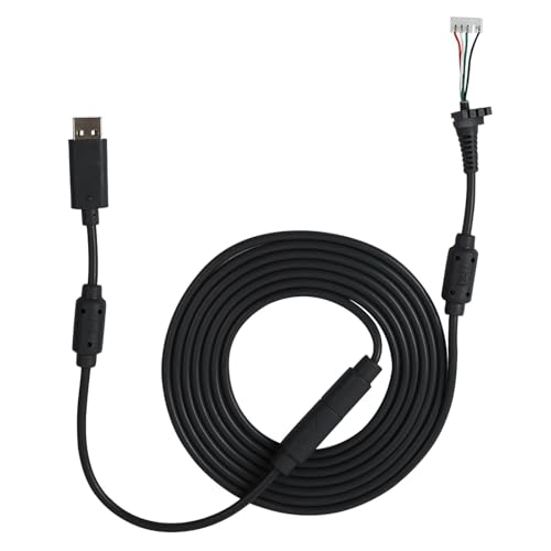 Beufee Cable de repuesto USB de 4 pines para mando de 360 grados con adaptador de separación, cable de repuesto de 8.2 pies (negro)