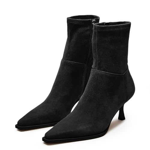 Best Ankle Boots for Skinny Legs: Stylish Picks for a Perfect Fit 15 JORISTIMO Ankle Boots for Women Kitten Heel Short Boots Dressy Pointed Toe Booties Side Zipper