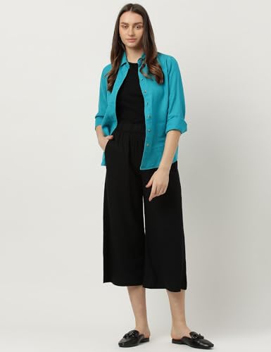 Image of Marks & Spencer Women's Wide Leg Fit Mid Rise Trouser