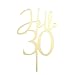 Hello 30 Cake Topper,Mirrored Gold Acrylic Cake Topper,30th birthday cake decoration, 30th wedding anniversary party cake decoration,Male or female photo booth props