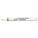 Nissen FPWHM Standard Feltip Paint Marker, White
