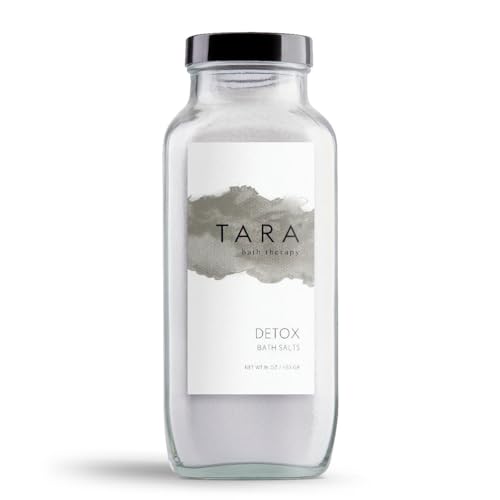 TARA Spa Therapy Detox Bath Salts – Cleansing Aromatherapy Soak with Juniper & Lemon, 100% Pure Essential Oils, 16 oz