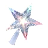 Puntali per alberi di natale a forma di stella: la luce a forma di stella può creare una luce accogliente sì che l'atmosfera natalizia si prolunghi ulteriormente, puntale per albero di natale a forma di stella LED